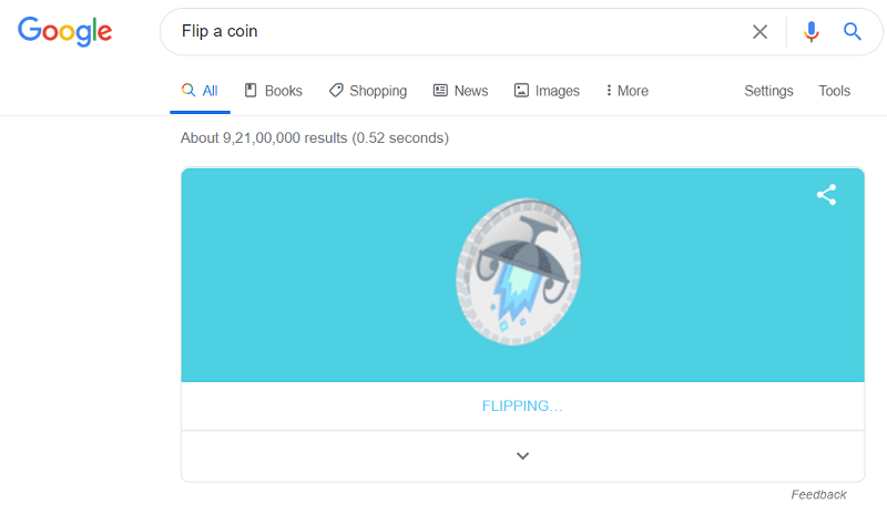 Google- Flip a coin