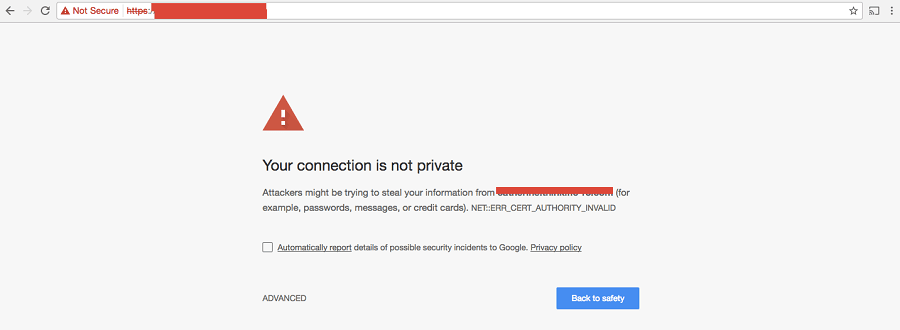 SSL Insecure site example