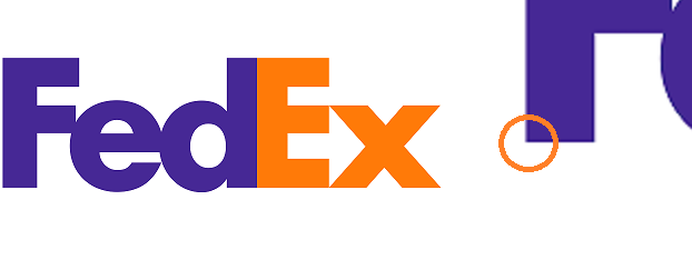 Broken pixels after enlarging the logo