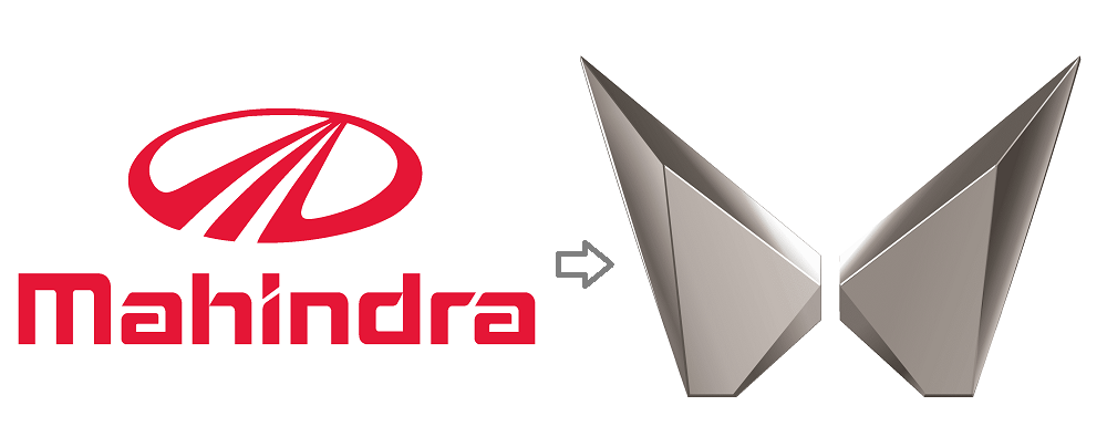 Mahindra before and after logo