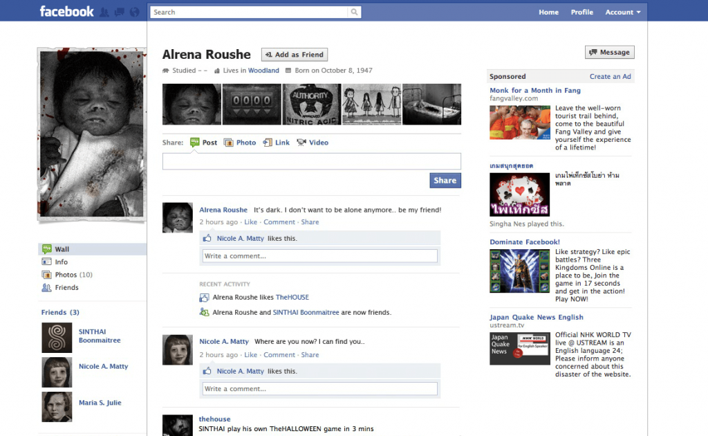 Facebook Alrena Roushe Prank - Scary