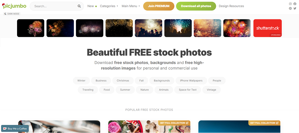 Free stock images sites - Picjumbo