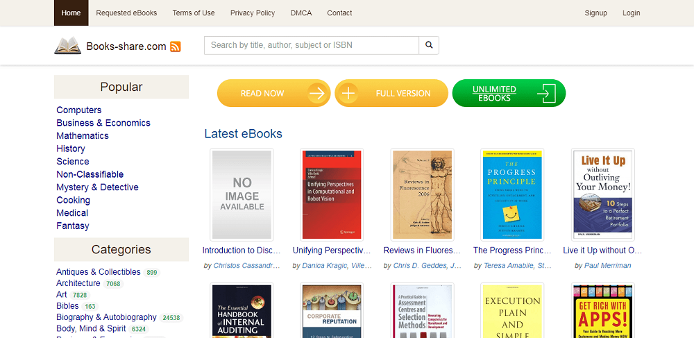 eBook Torrent Sites- Booksshare