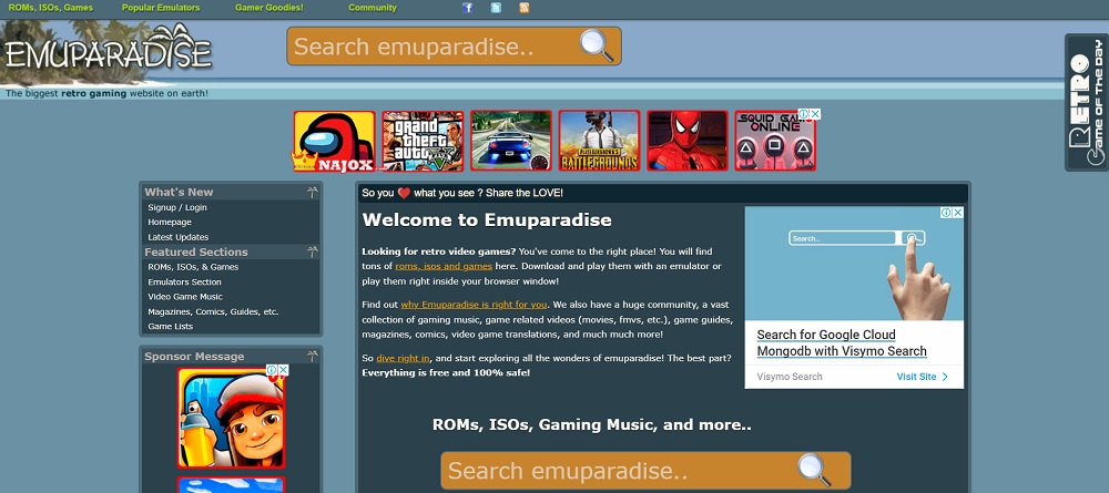 EmuParadise Best ROM sites