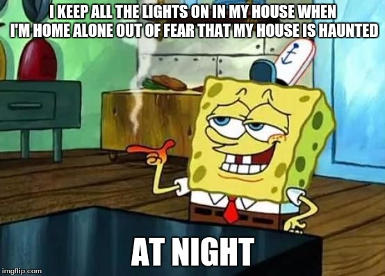 SpongeBob at night meme