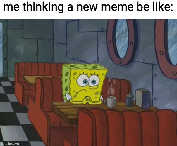 spongebob thinking meme
