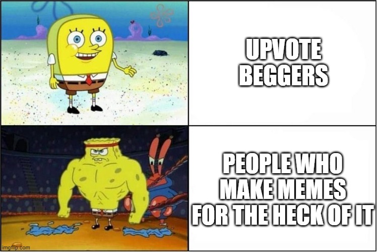 weak vs strong spongebob meme maker - meme generator spongebob