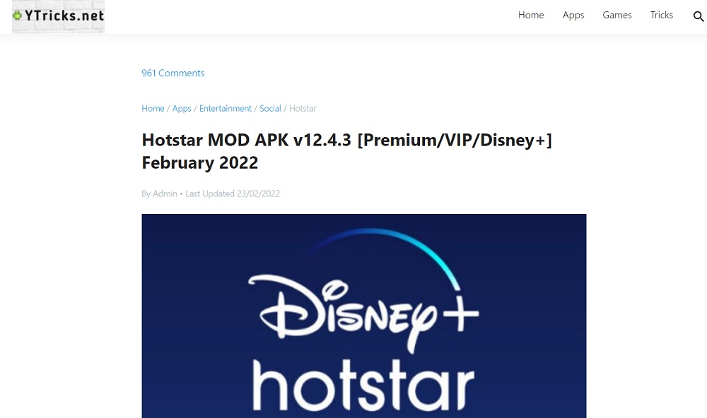 Android Modded Apps - Hotstar VIP and Premium unlocked Mod